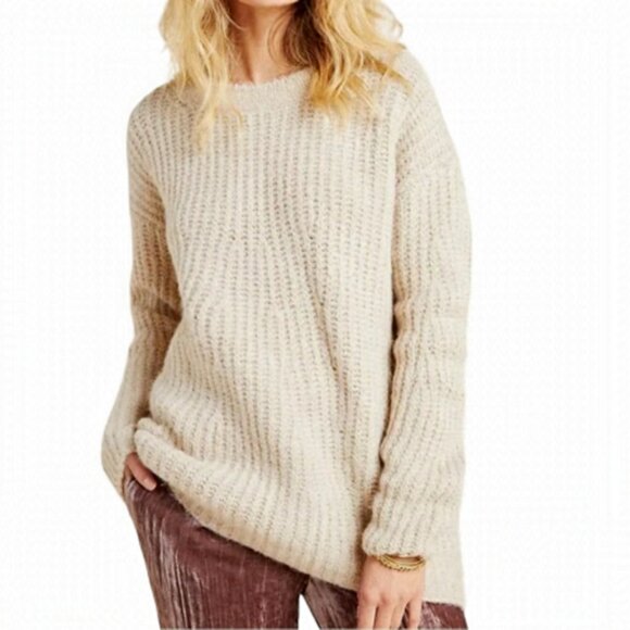 Anthropologie Camilla Wool Blend Knit Oversized Sweater XS - Picture 1 of 7